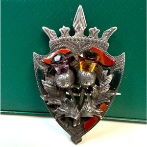 Sterling Scottish Emblem Brooch